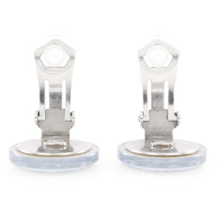 Chanel CC Round Clip-On Earrings Glitter Resin