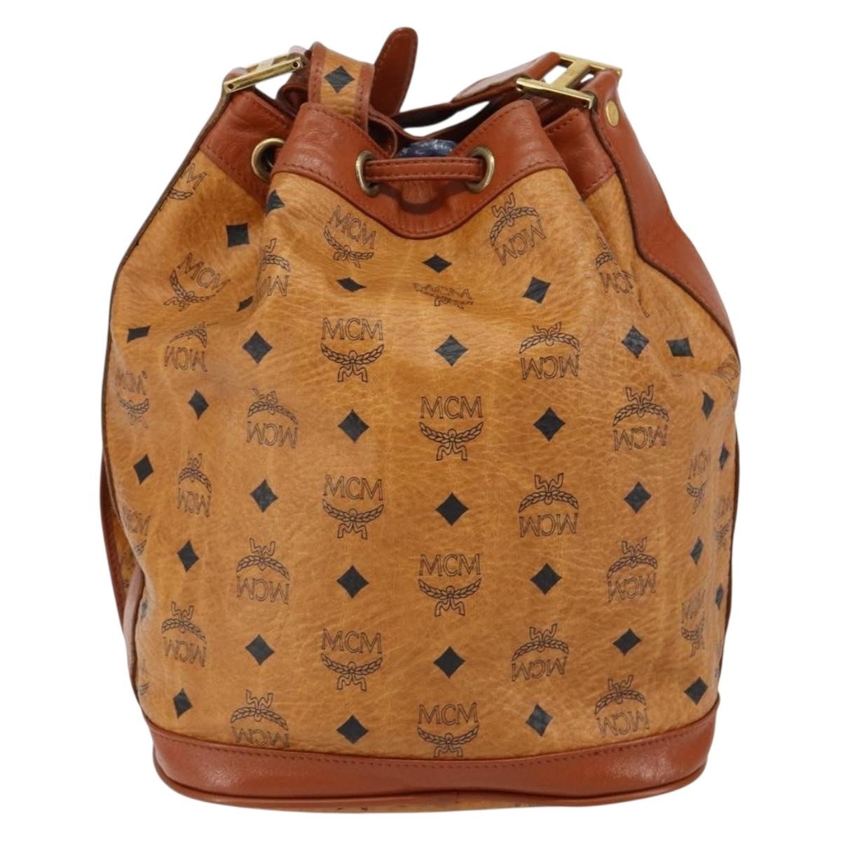 MCM Drawstring Shoulder Bag Leather