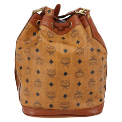 MCM Drawstring Shoulder Bag Leather
