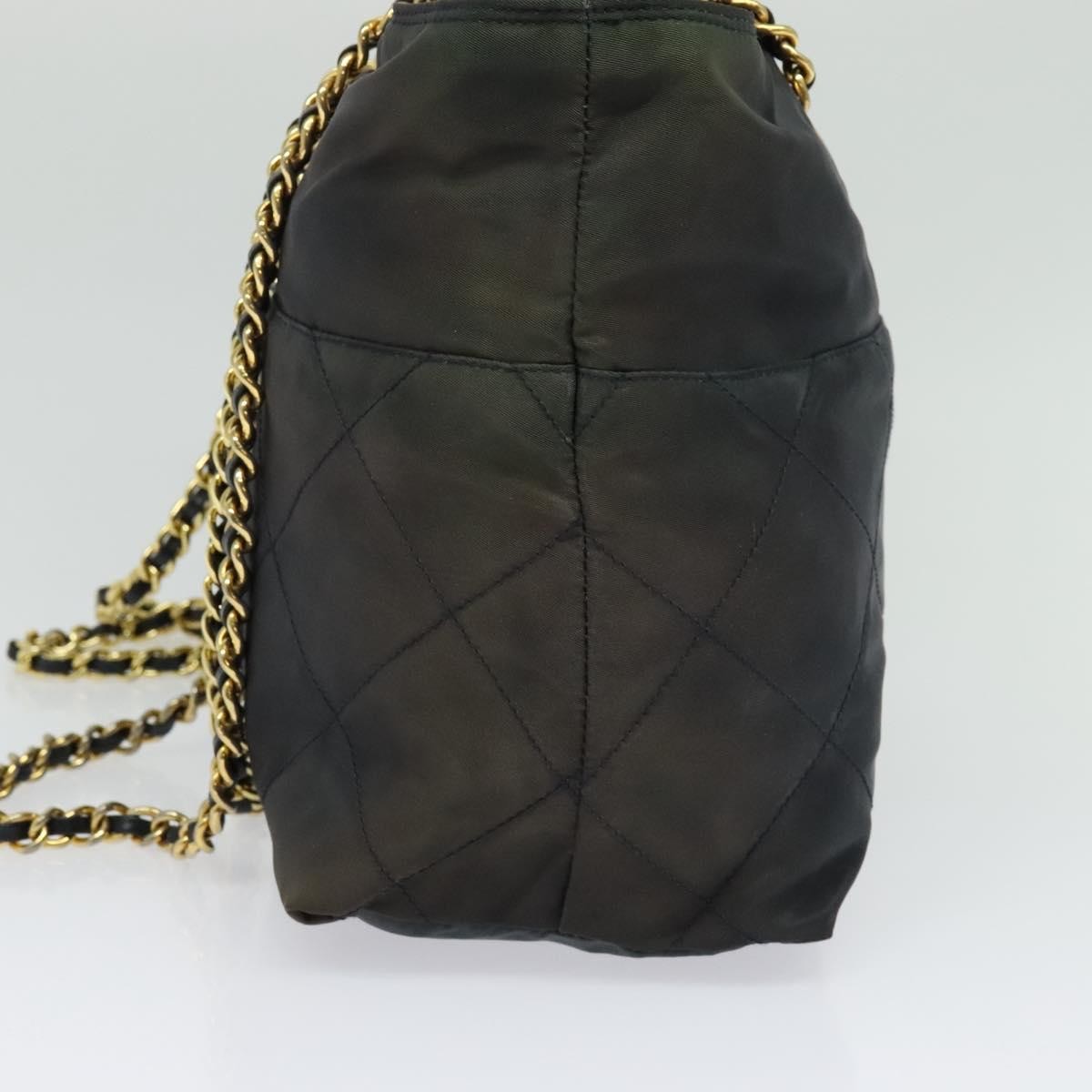 Prada Chain Shoulder Bag Quilted Tessuto