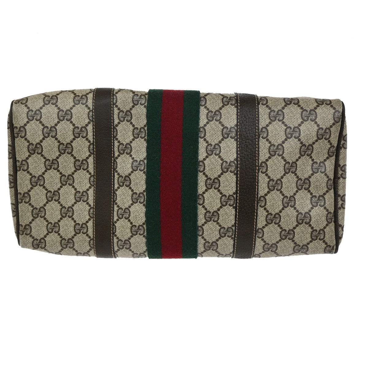 Gucci Vintage Web Boston Bag GG Coated Canvas