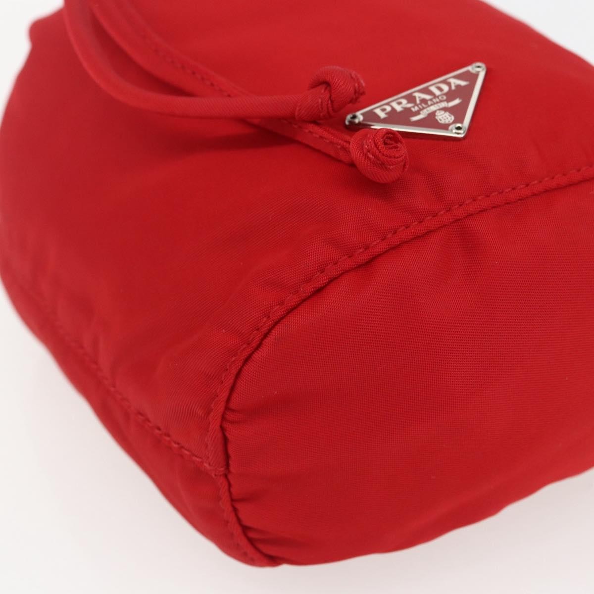 Prada Drawstring Wristlet Bucket Bag Tessuto