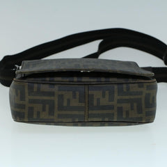 Fendi Flap Messenger Bag Zucca Coated Canvas