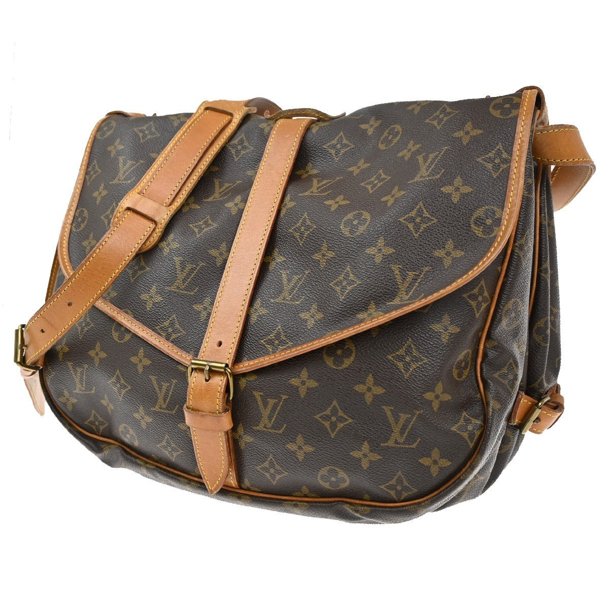 Louis Vuitton Saumur Handbag Monogram Canvas