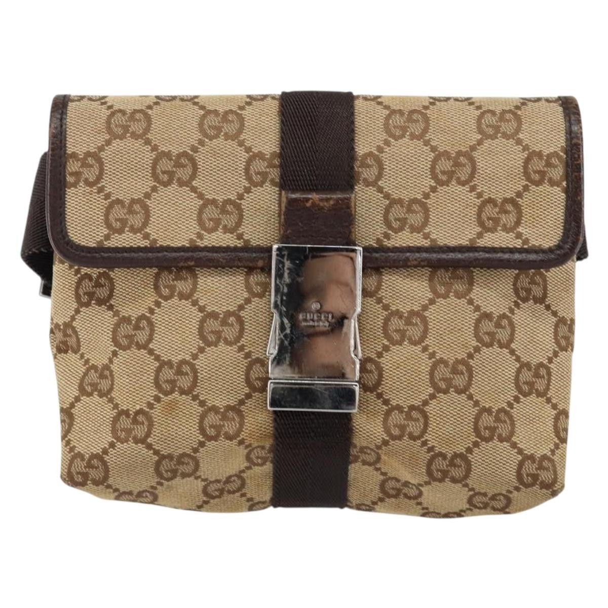 Gucci Buckle Belt Bag GG Canvas