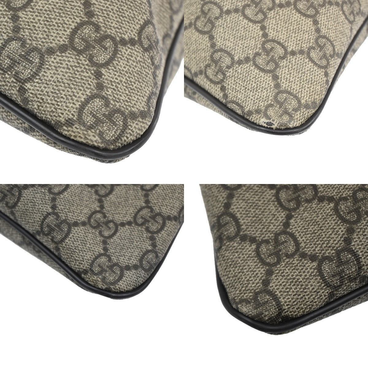 Gucci Zip Top Messenger Bag GG Coated Canvas