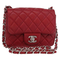 Chanel Square Classic Single Flap Bag Quilted Lambskin