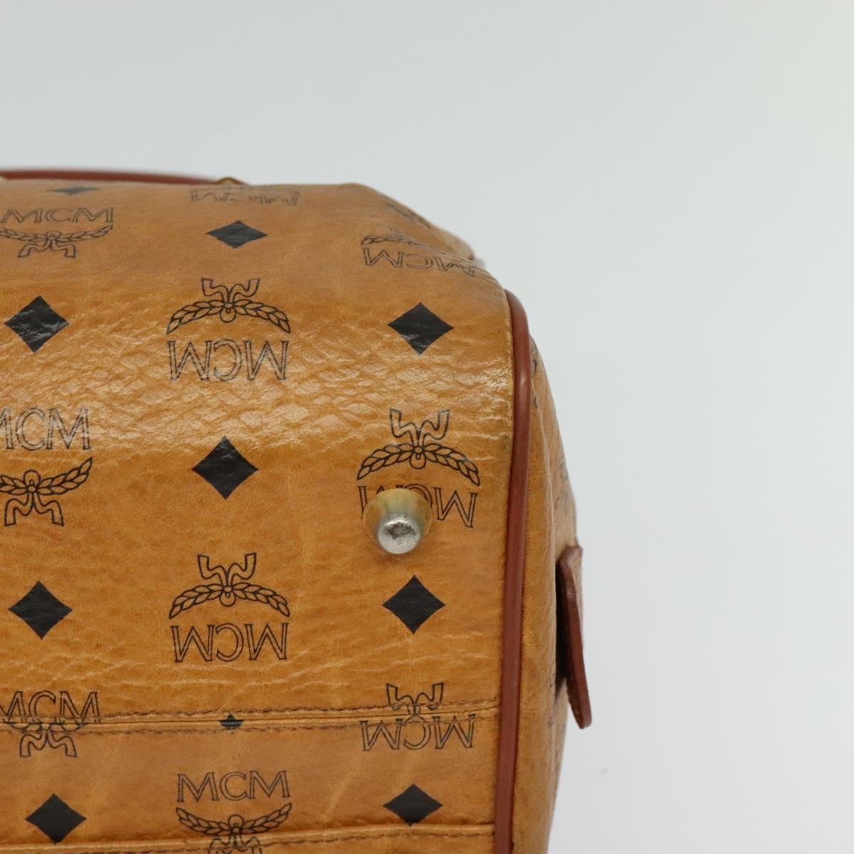 MCM Visetos Handbag Canvas and Leather