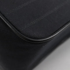 Versace Front Pocket Shoulder Bag Leather and Canvas