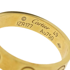 Cartier Love Wedding Band Ring 18K Yellow Gold