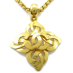 Chanel CC Heart Pendant Necklace Metal