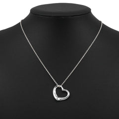 Tiffany & Co. Elsa Peretti Open Heart Pendant Necklace silver