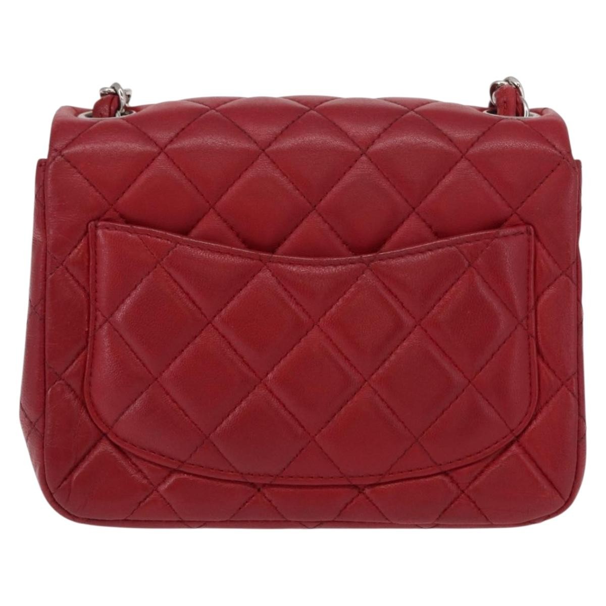 Chanel Square Classic Single Flap Bag Quilted Lambskin