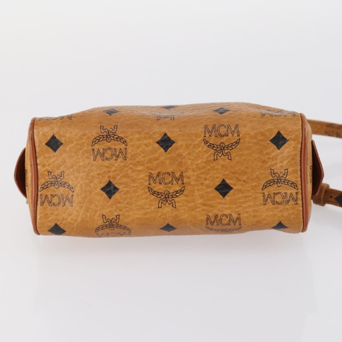 MCM Visetos Handbag Canvas and Leather