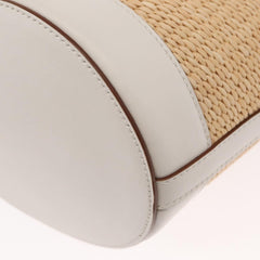 Prada Bucket Bag Woven Raffia with Leather