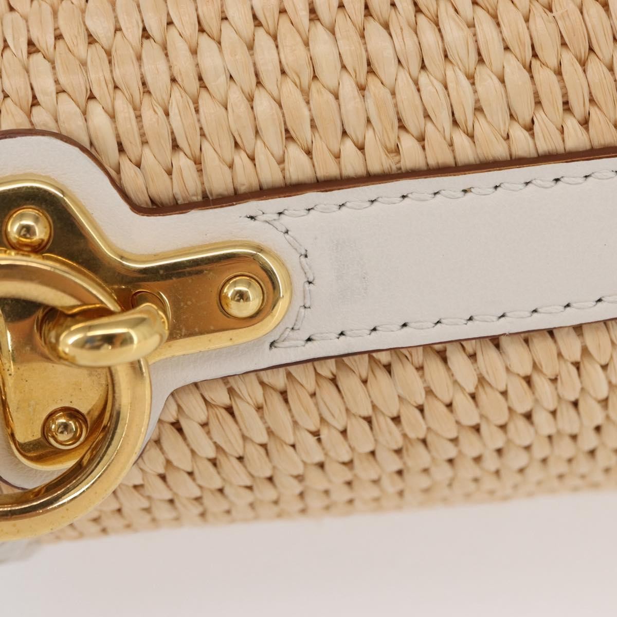 Prada Bucket Bag Woven Raffia with Leather