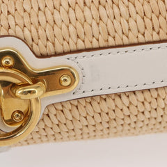 Prada Bucket Bag Woven Raffia with Leather