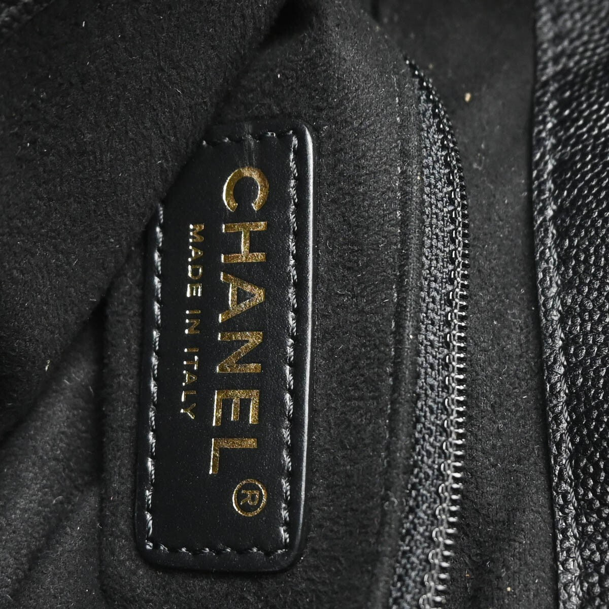 Chanel Deauville Drawstring Bucket Bag Studded Caviar
