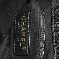 Chanel Deauville Drawstring Bucket Bag Studded Caviar