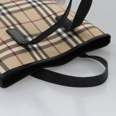 Burberry Vintage Open Tote Coated Canvas with Studded Leather