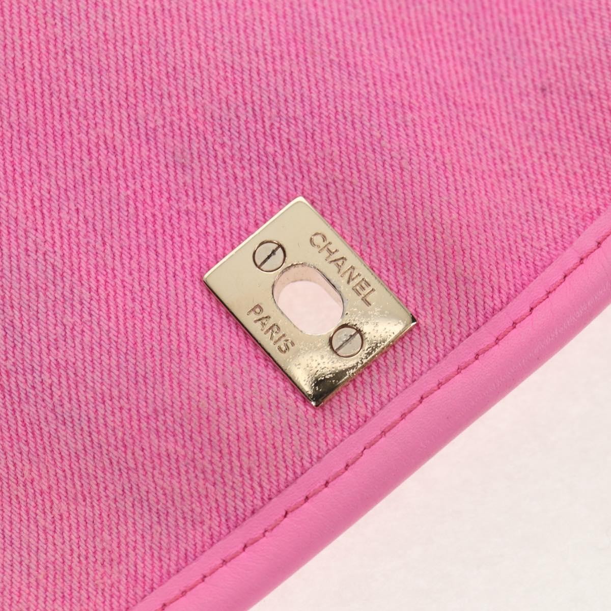 Chanel Flap Messenger Bag Quilted Denim