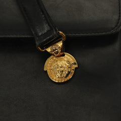 Versace Vintage Flap Shoulder Bag Leather