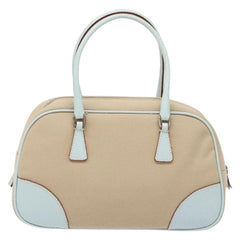 Prada Bauletto Bag Canvas with Leather