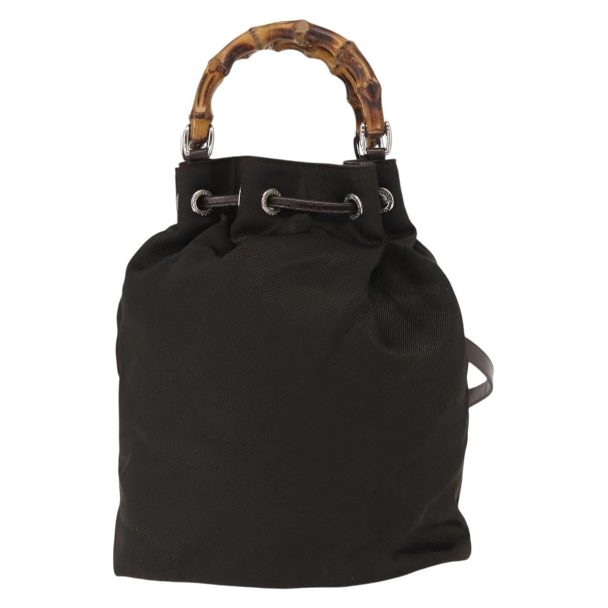 Gucci Vintage Bamboo Sling Backpack Nylon
