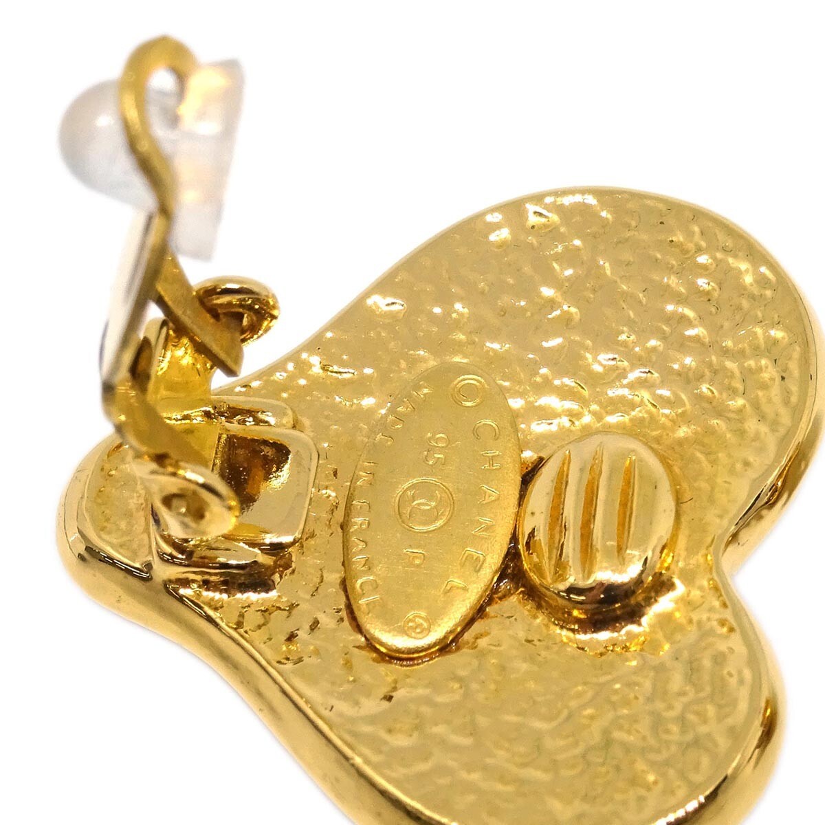 Chanel CC logo heart Gold-plated