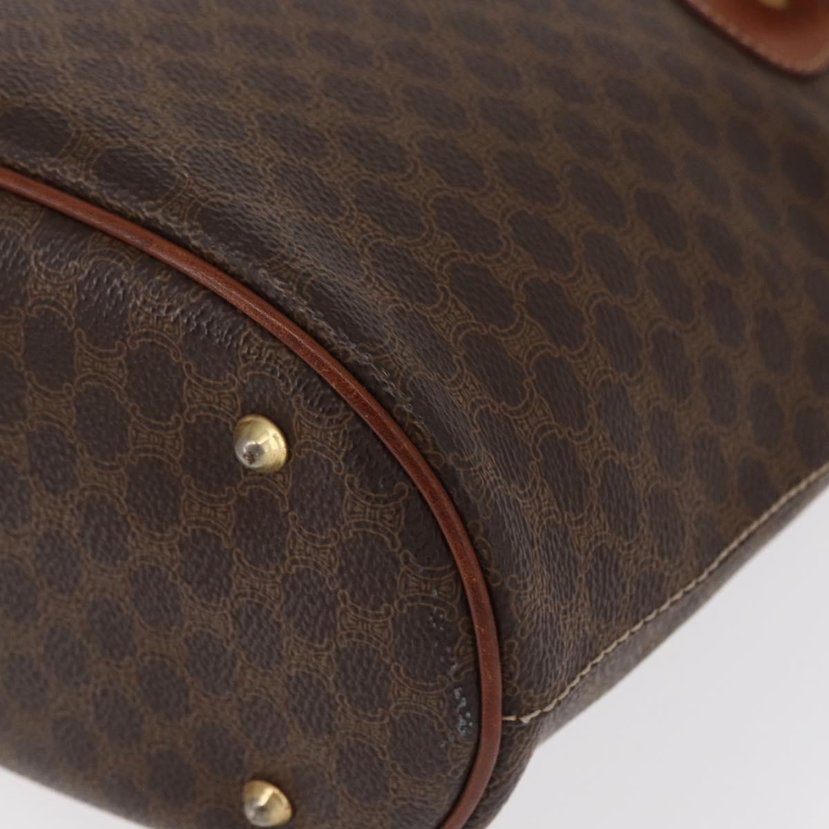 Celine Vintage Macadam Tote bag Canvas and Leather