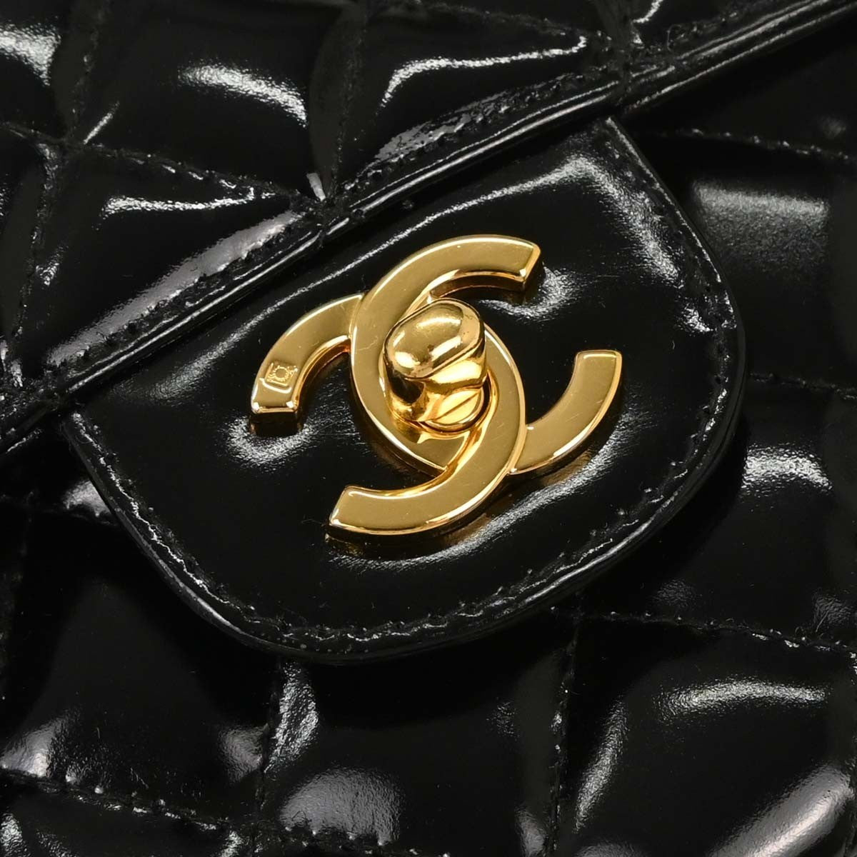 Chanel Vintage Double Sided Flap Bag Quilted Patent
