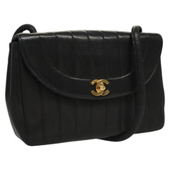 Chanel Vintage CC Flap Shoulder Bag Vertical Quilt Lambskin