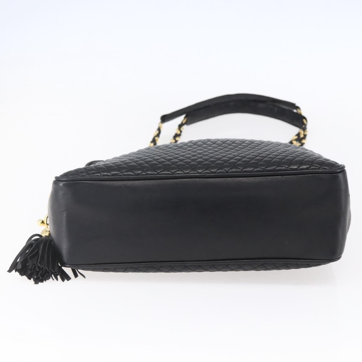 Bally Vintage Chain Shoulder Bag Quilted Leather