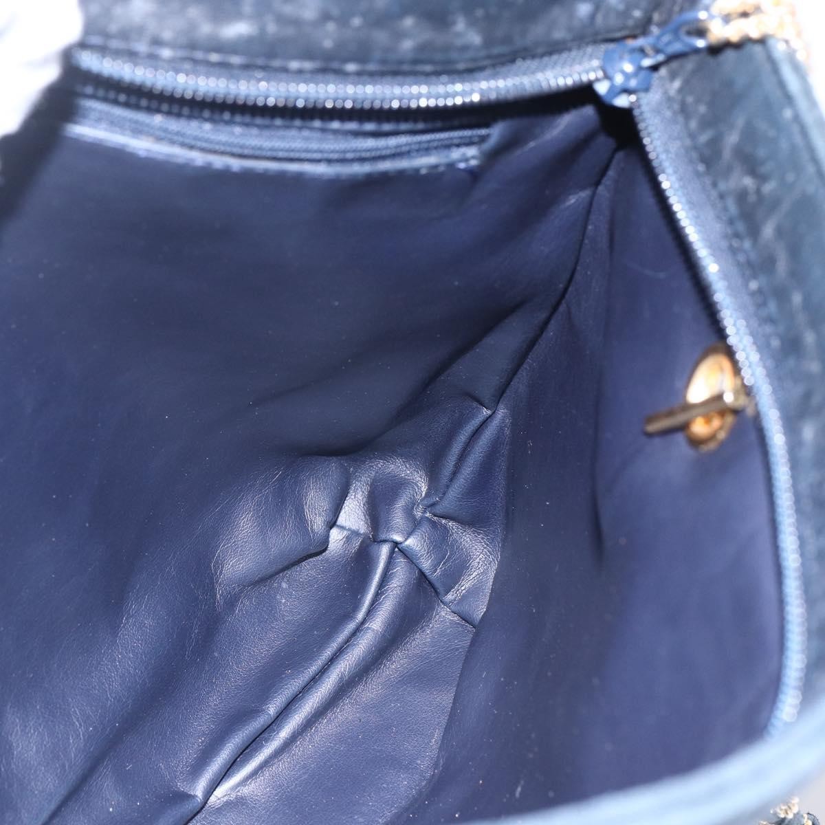 Bally Vintage Chain Shoulder Bag Quilted Leather