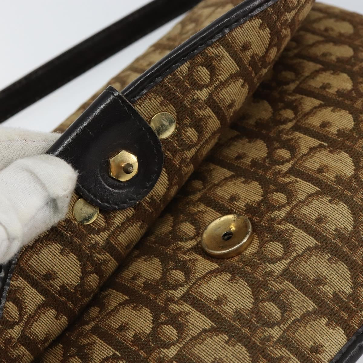 Christian Dior Vintage Trotter Shoulder Bag Canvas