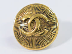 Chanel CC Round Earrings Metal