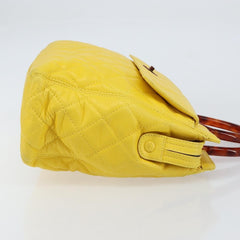 Chanel Vintage CC Resin Pocket Tote Quilted Leather