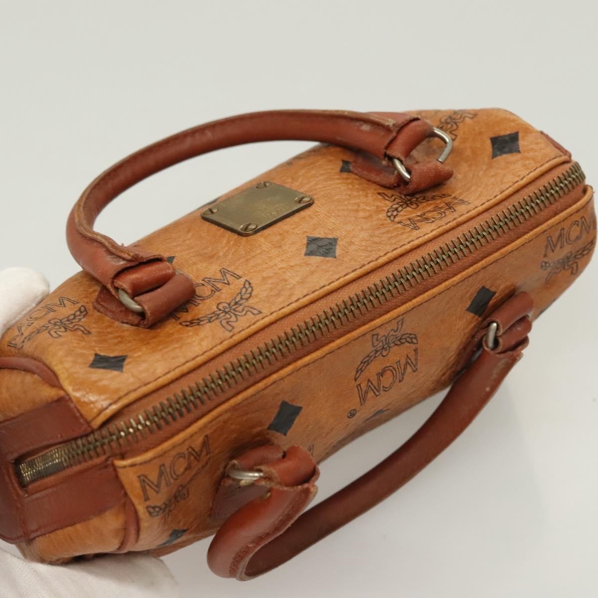 MCM Visetos logogramme Handbag Canvas and Leather