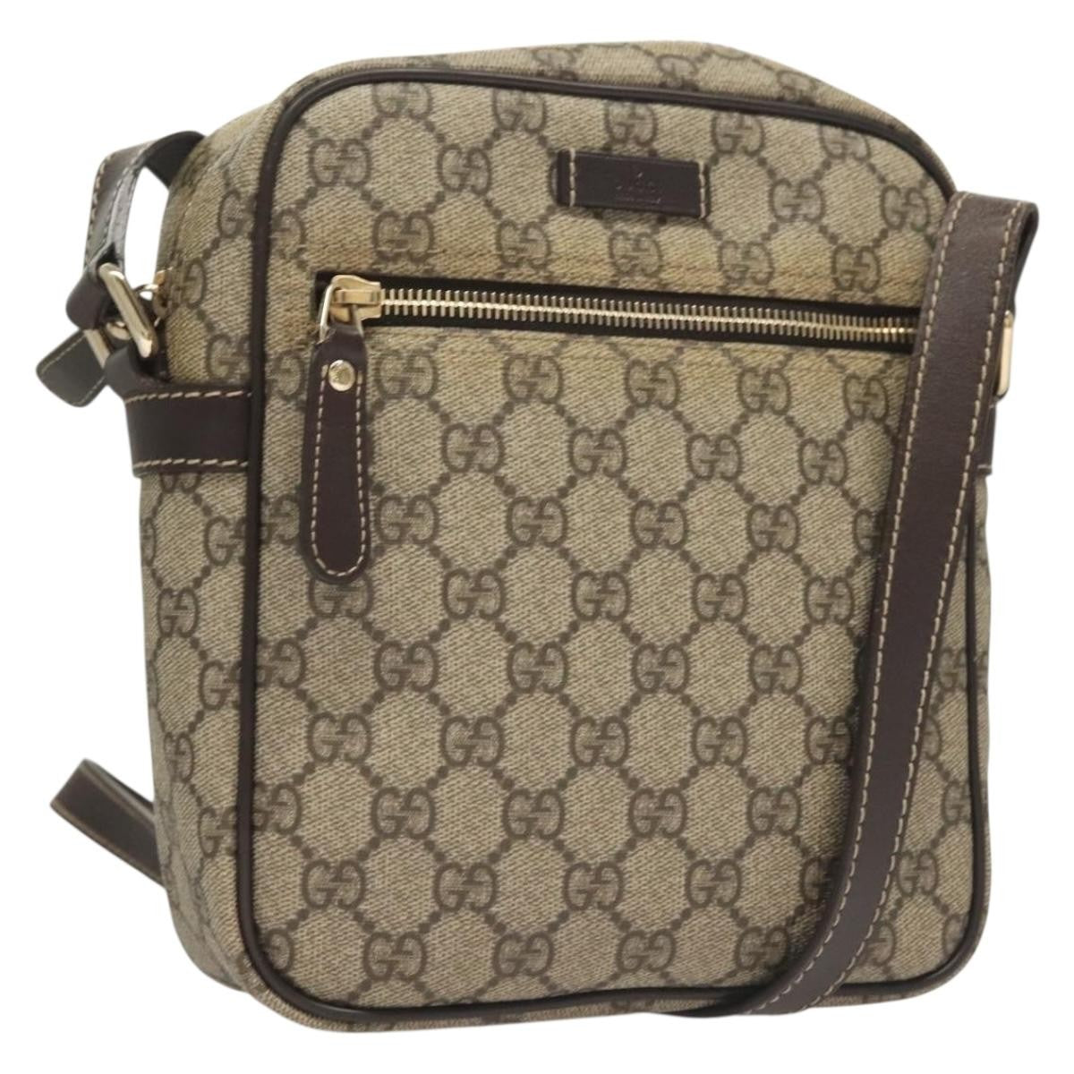 Gucci Front Zip Messenger GG Coated Canvas