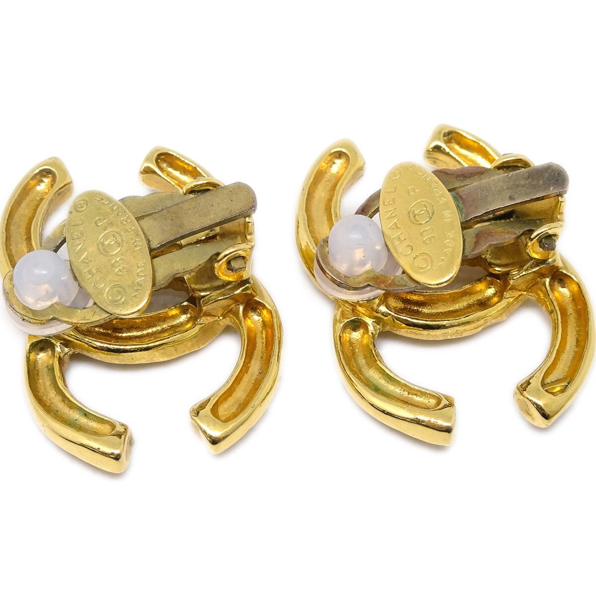 Chanel CC Clip-On Earrings Metal
