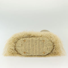 Prada Fringe Wicker Tote Woven Straw