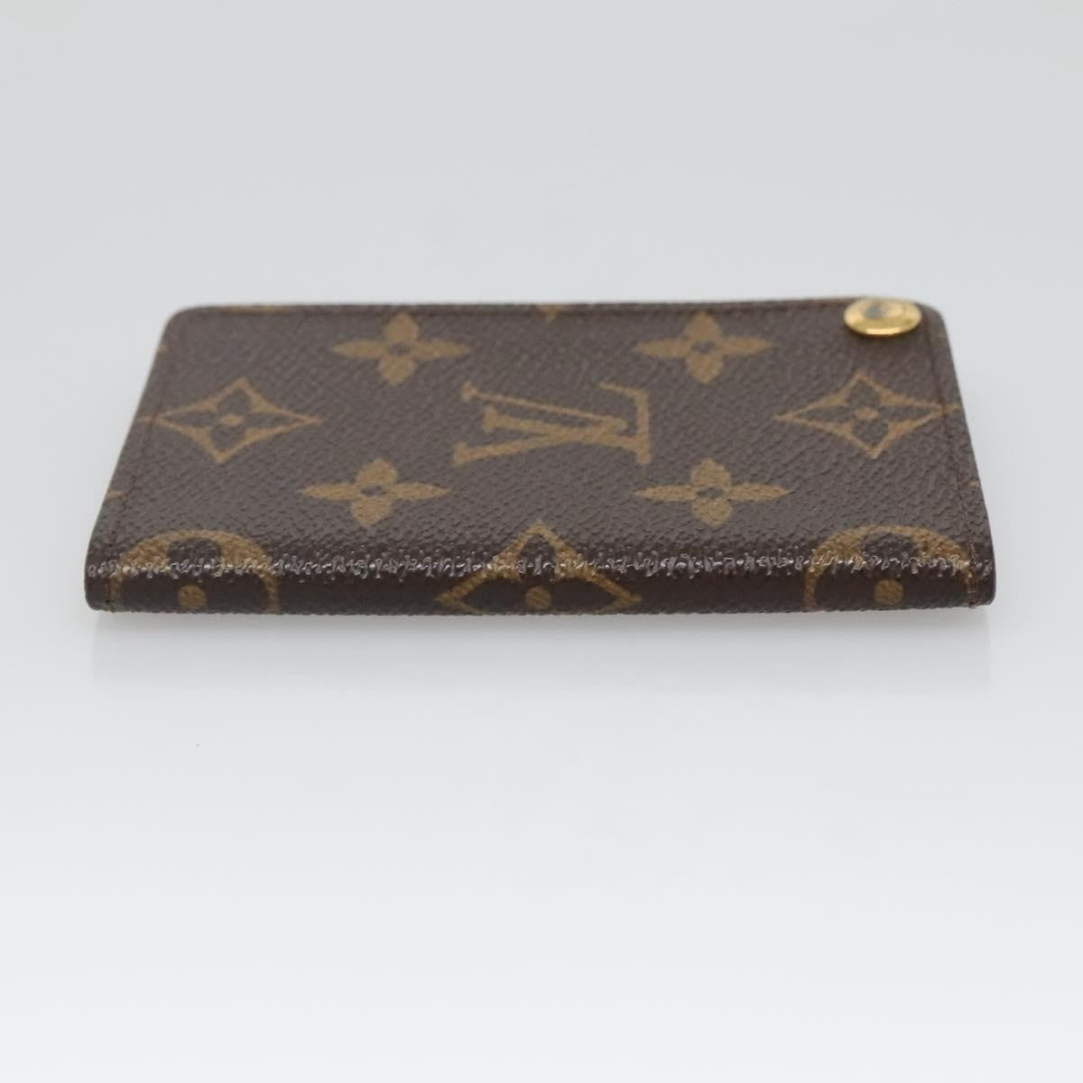 Louis Vuitton Porte Cartes Pression Card Case Monogram Canvas