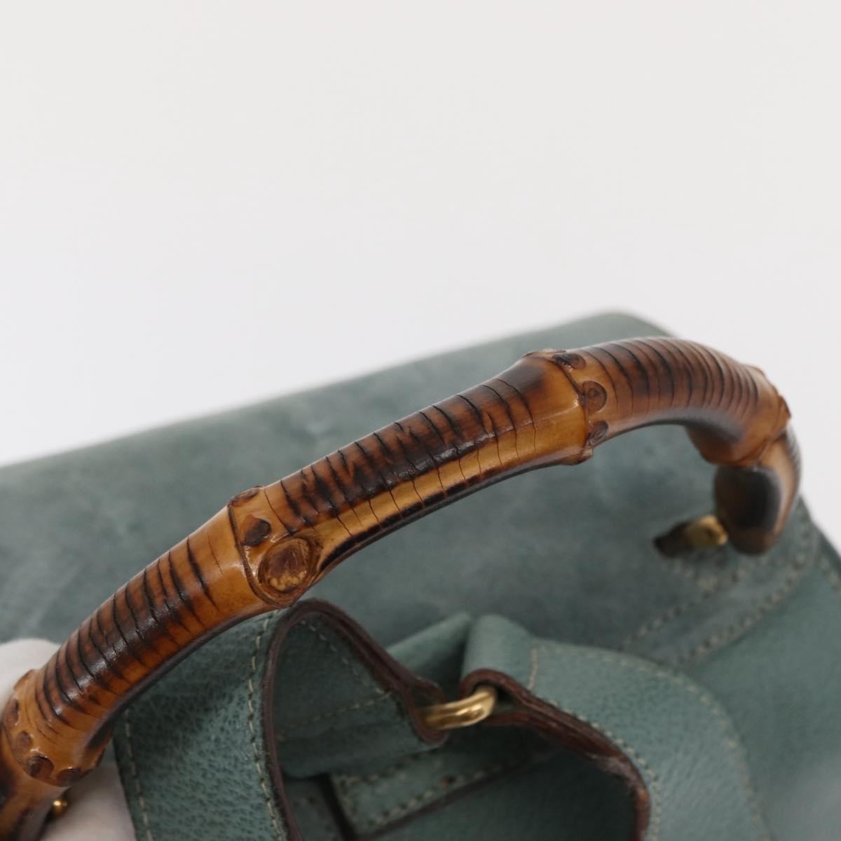 Gucci Vintage Bamboo Backpack Suede
