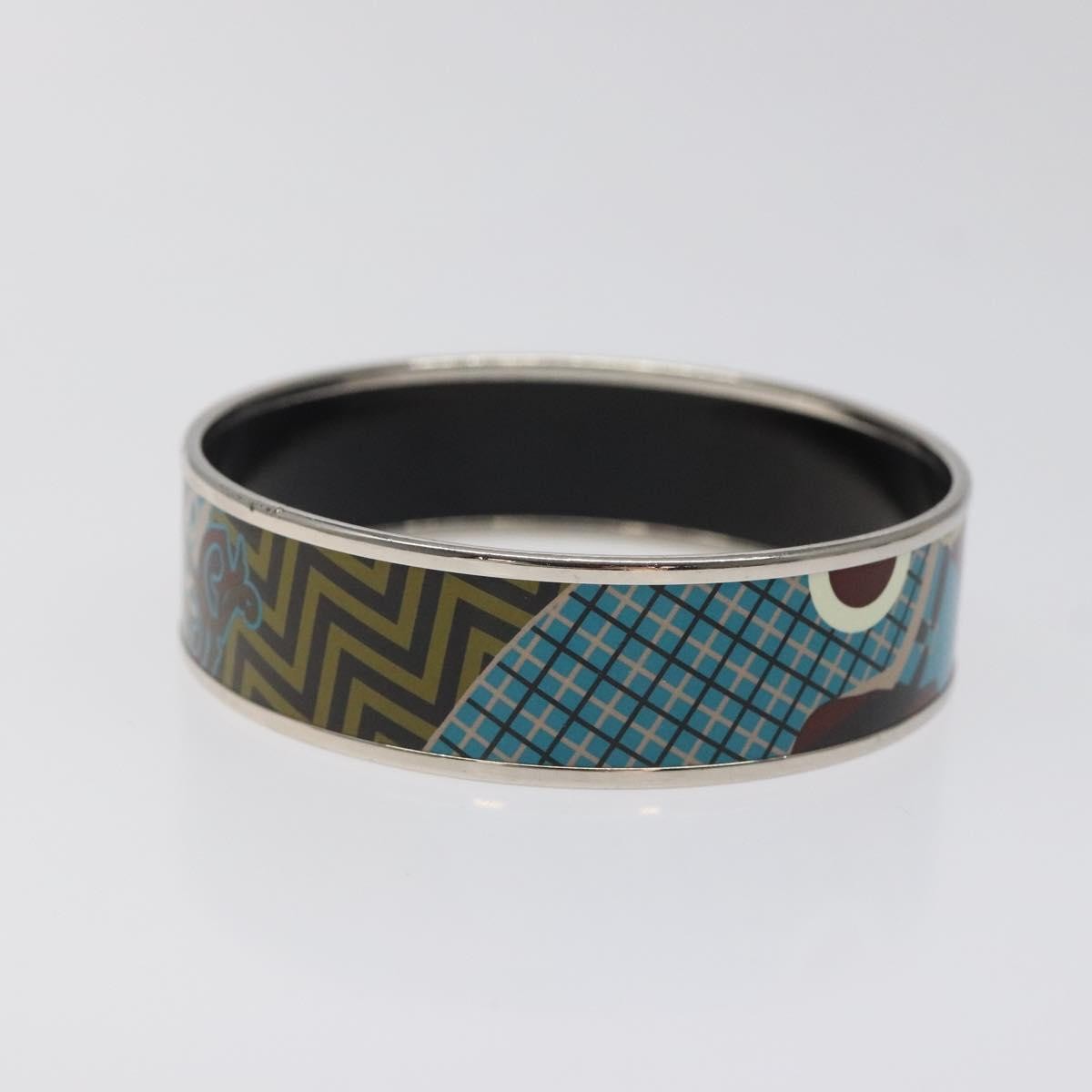 Hermes Vintage Bangle Bracelet Metal with Leather
