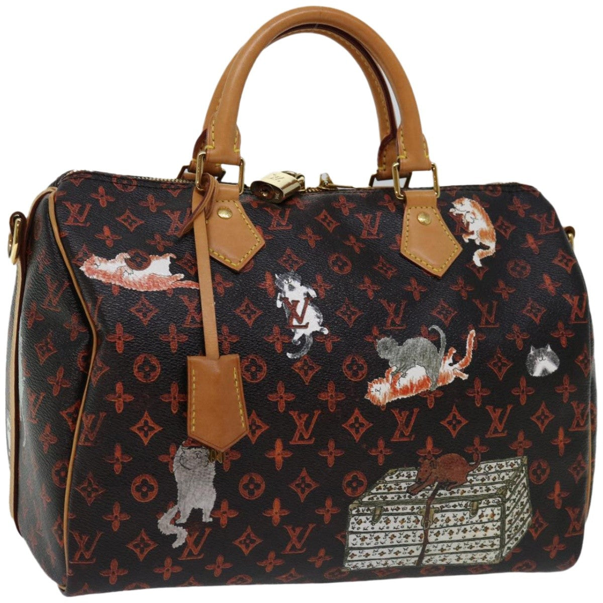 Louis Vuitton Speedy Bandouliere Bag Limited Edition Grace Coddington Catogram Canvas