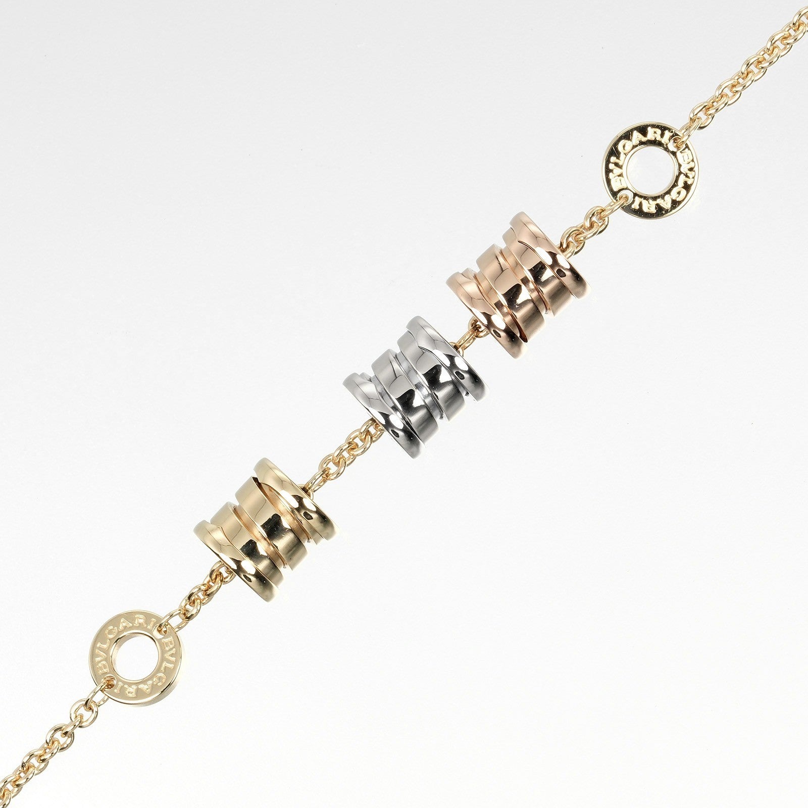 Bvlgari B.Zero1 Three Station Soft Bracelet 18K Tricolor Gold