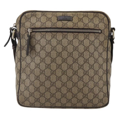 Gucci Front Zip Messenger GG Coated Canvas