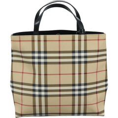Burberry Top Handle Tote Nova Check Canvas