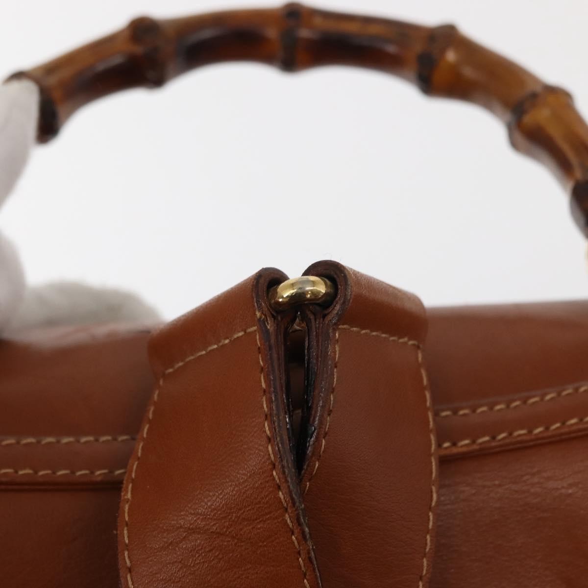 Gucci Vintage Bamboo Backpack Leather