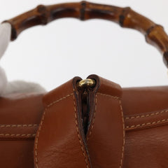 Gucci Vintage Bamboo Backpack Leather